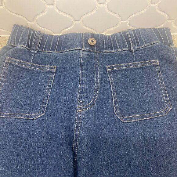 Oprah's Favorite Women's High Waisted Tummy Control Sailor Wide Leg Trouser Crop - Picture 5 of 6